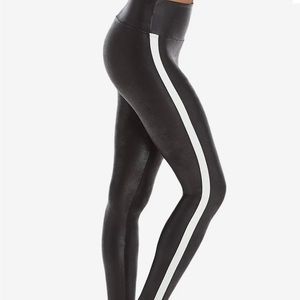 Black with White Stripe Spanx Leggings